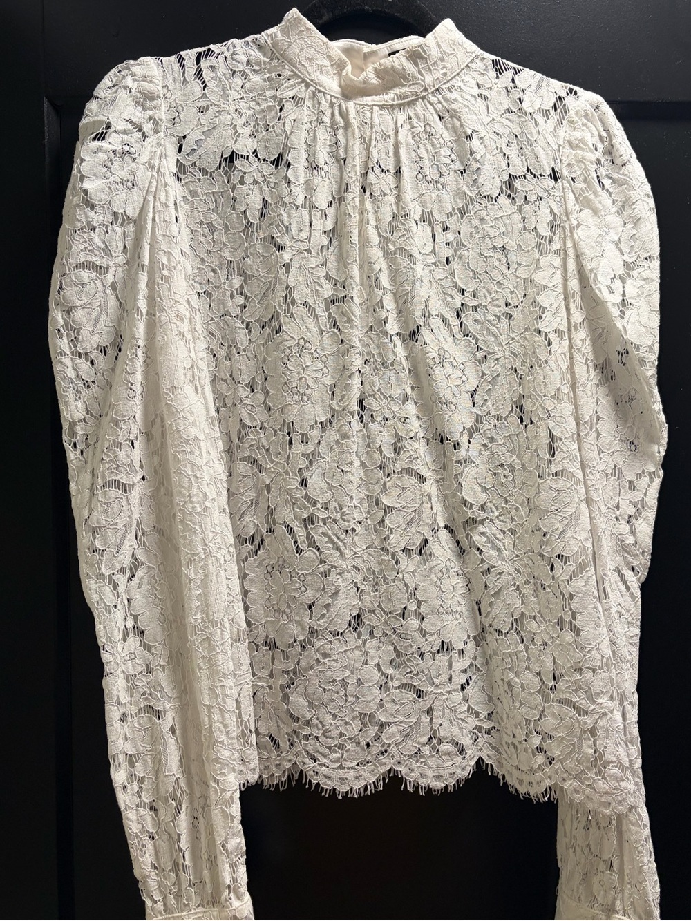 Generation Love- White Lace Long-Sleeve Blouse
